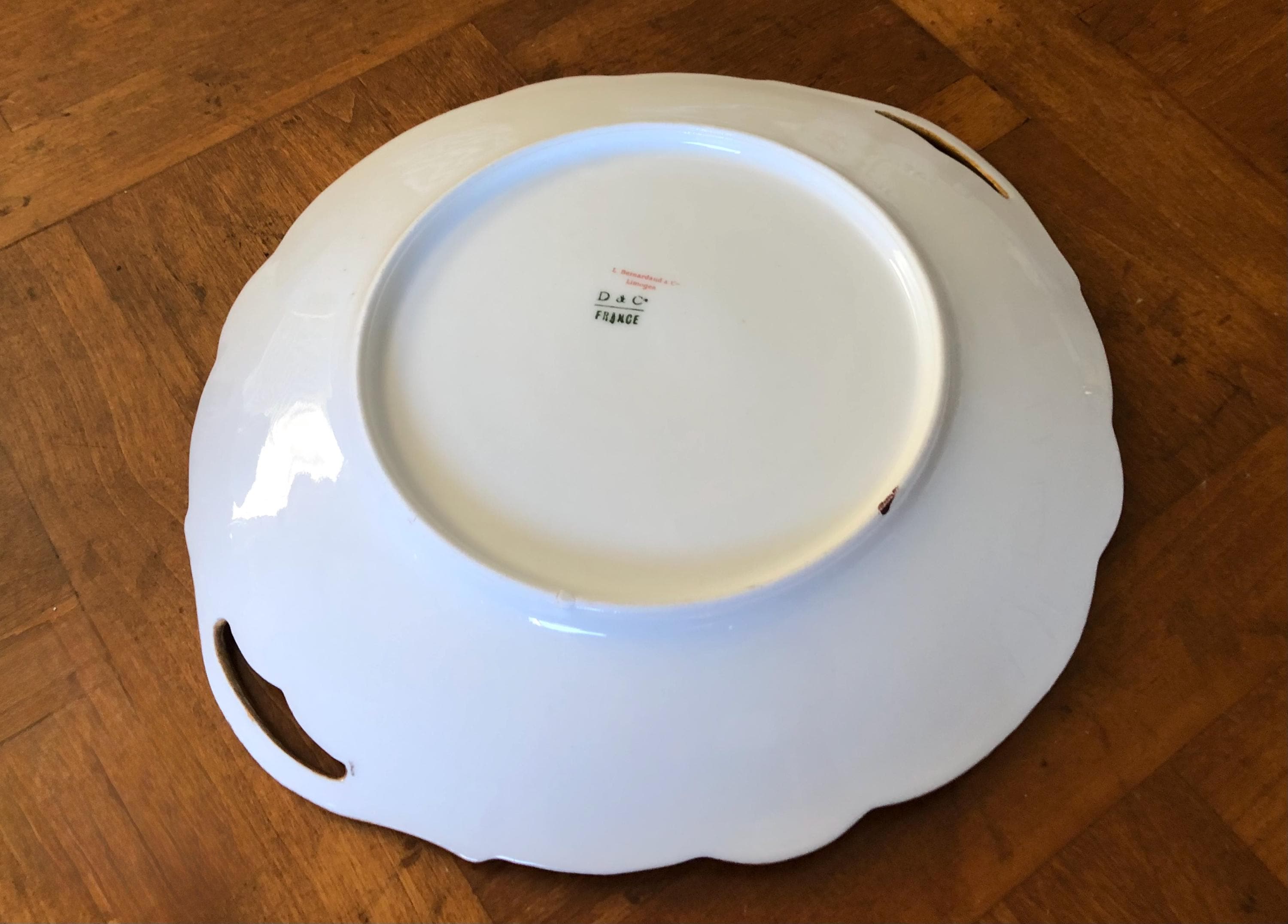 Antique L. Bernardaud & Co. BER48 - Handled Cake Serving Plate