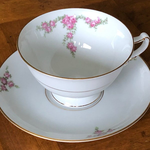 H&C Heinrich "Rosalinda" Bavarian Teacup and Saucer Set