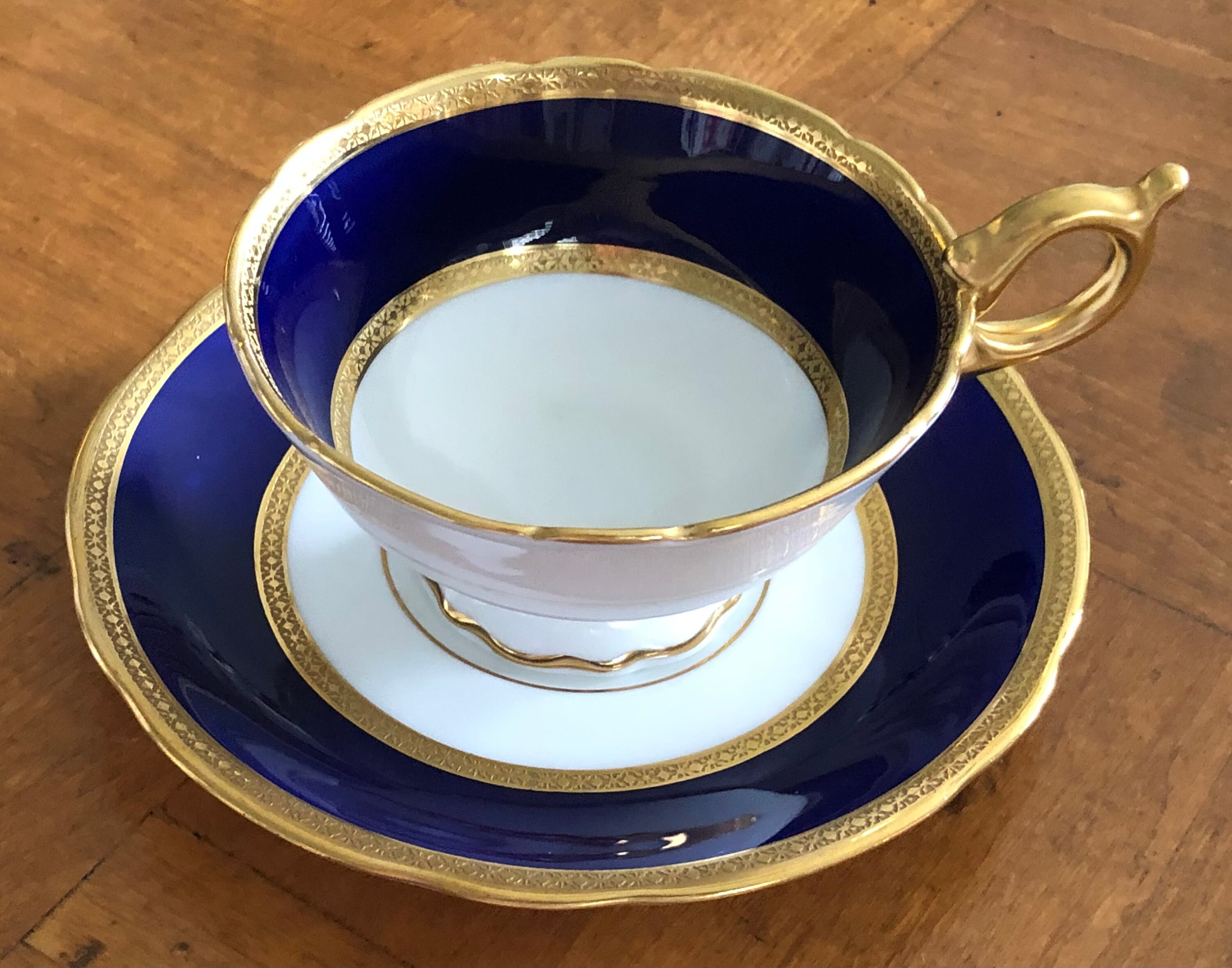 Vintage Coalport Pattern 6519E - Single Footed Teacup With Saucer