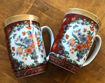 Takahashi San Francisco - Set of Two Mugs, Asian Pattern Mugs