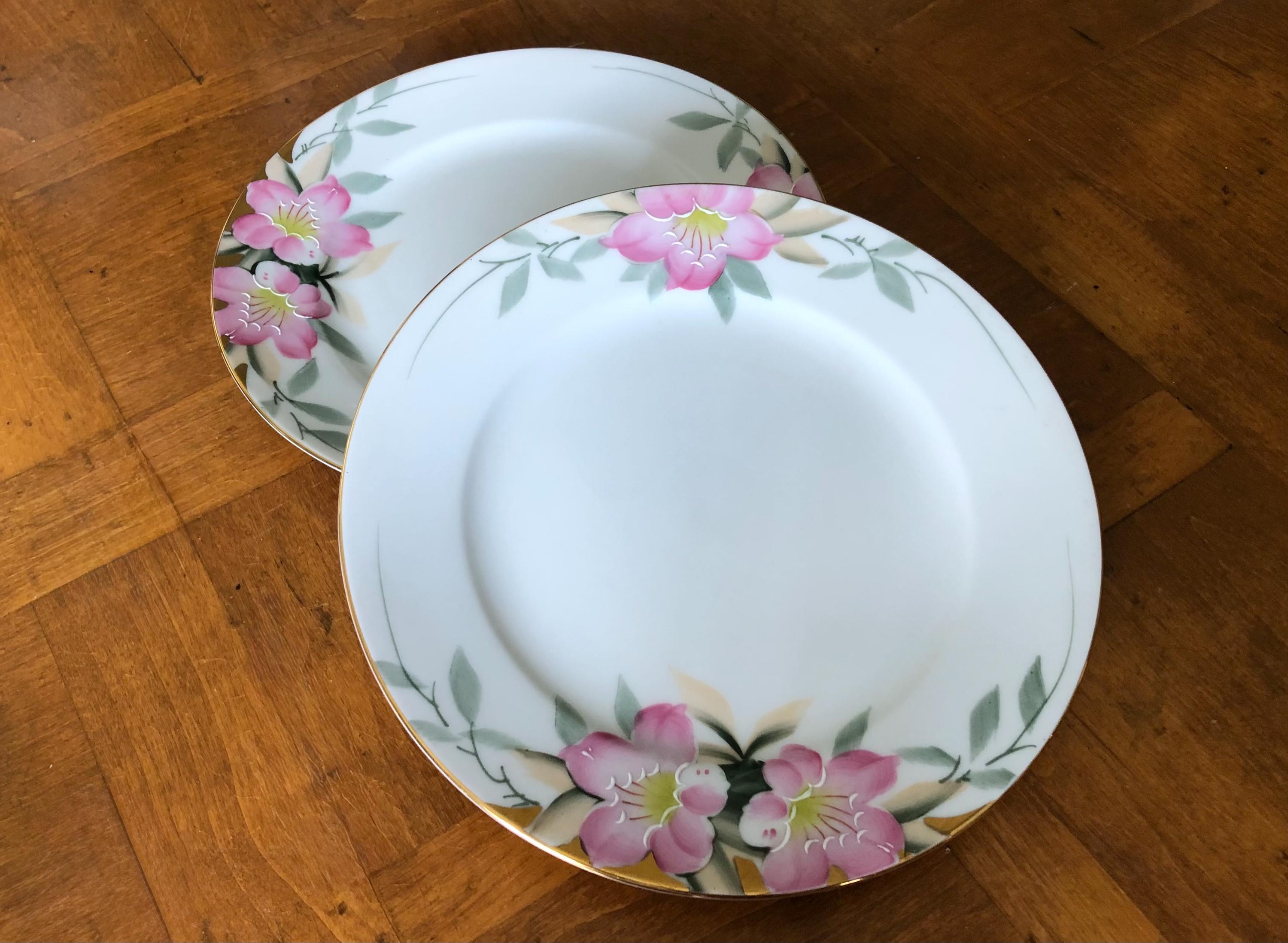 Vintage Noritake “azalea” - Set of Two Salad Plates, Tea Party