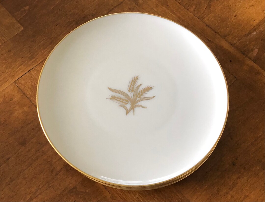Lenox China wheat Pattern R442 Set of Four Bread Etsy