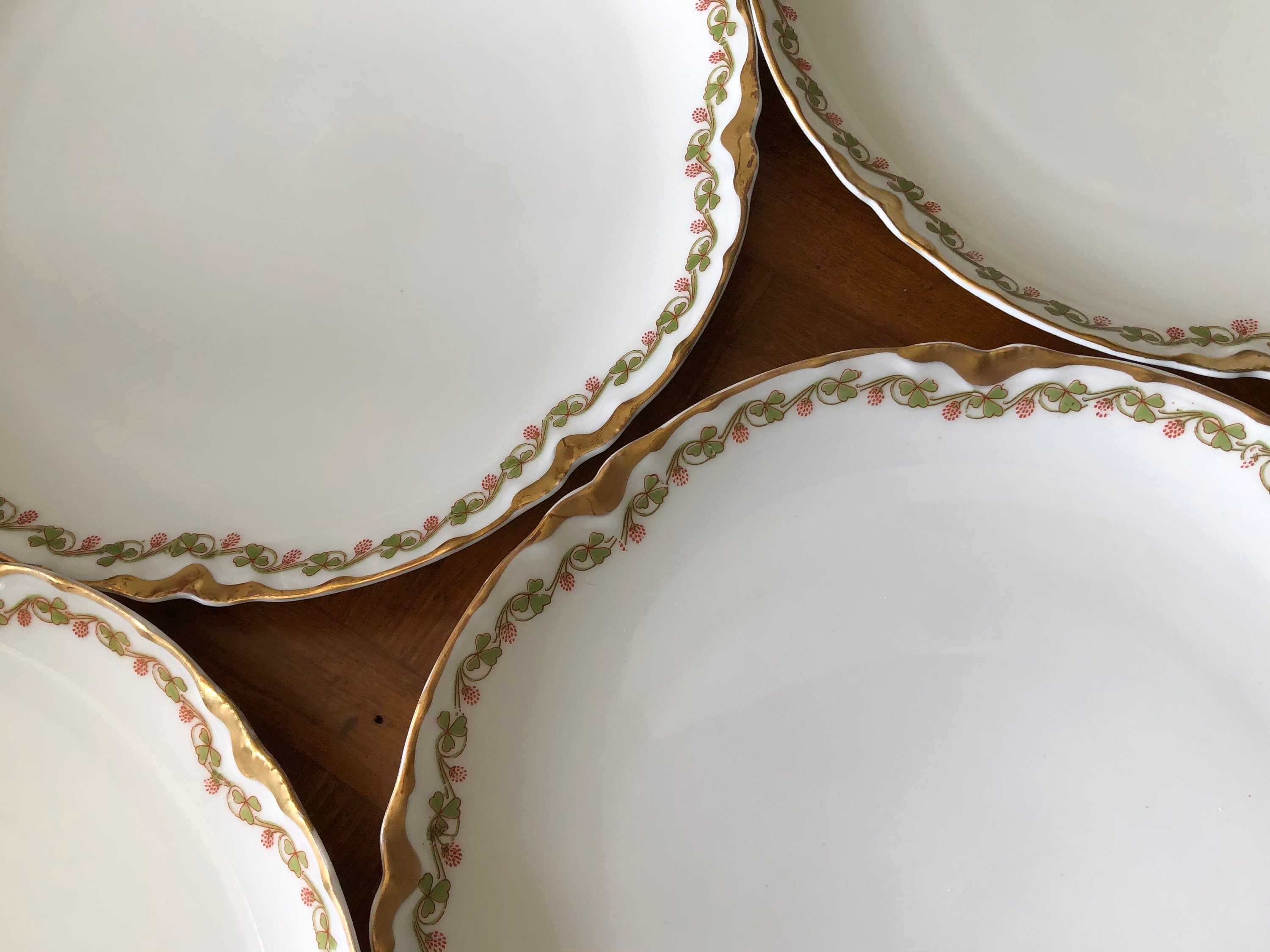 Antique French Limoges Theodore Haviland “clover Leaf” - Set of