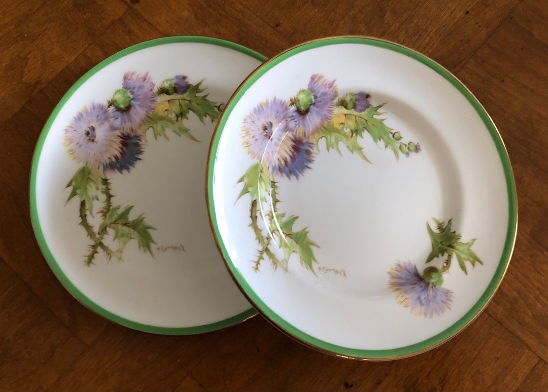 Royal Doulton glamis Thistle Set of Two Bread Plates, Small Dessert