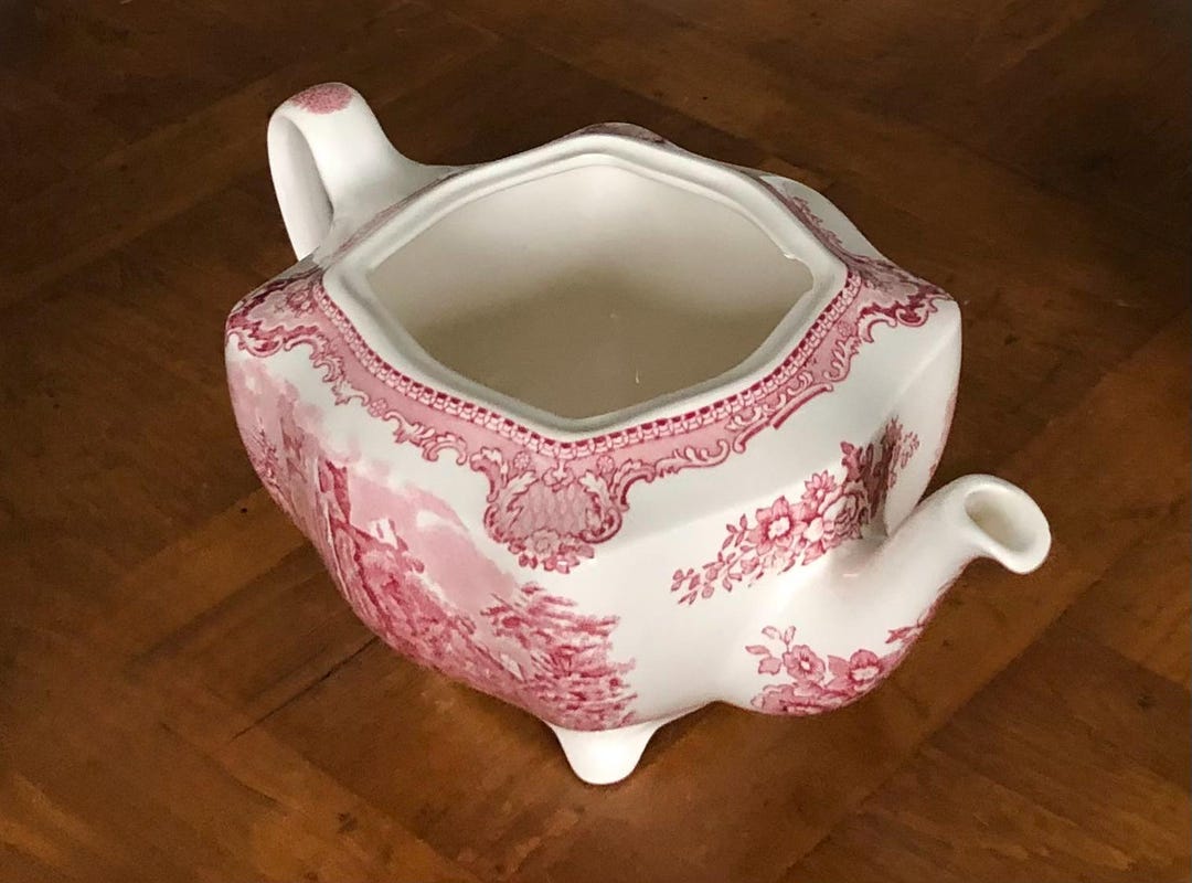 アンティーク雑貨 Johnson Bros Old Britain Castles Tea Pot Vintage Johnson Brothers 