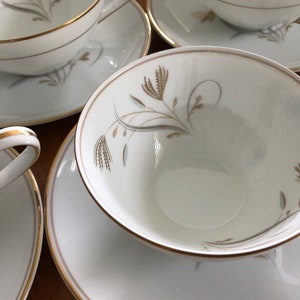 Vintage Noritake &quot;Laverne&quot; - Set of Four Cups and Saucers