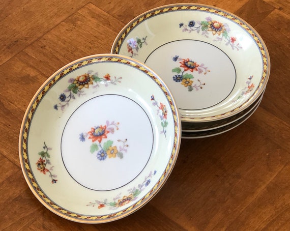 Vintage L. Bernardaud & Co. “summer Time” - Set of Four Dessert