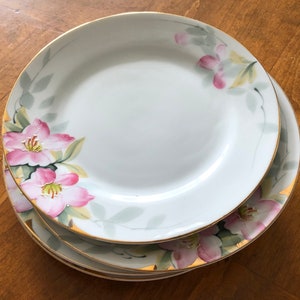 Antique Noritake “Azalea” - Set of Four Salad Plates, Tea Party China
