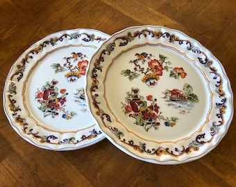 Vintage World Market Pattern WOM35 - Set of Two Salad Plates, Portuguese Dinnerware