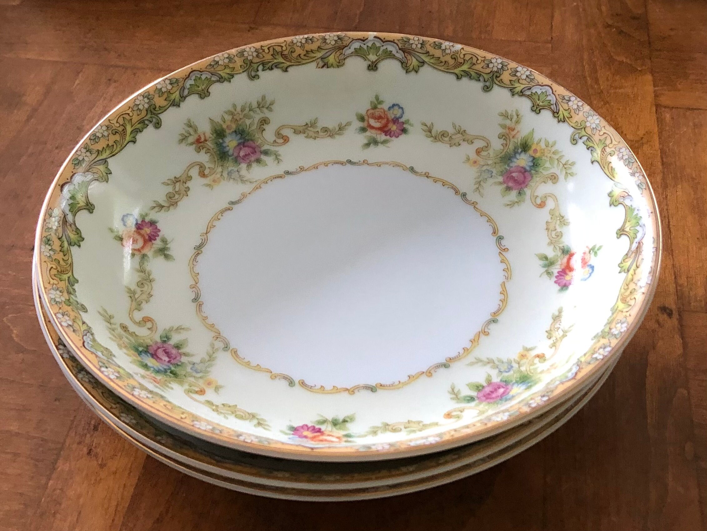 Vintage Empress China (japan) Unknown Pattern - Set of Three Soup