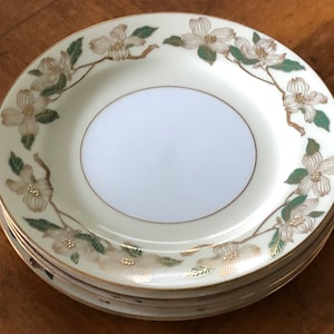 Vintage Noritake M Unknown Pattern - Set of Four Bread Plates, Small Dessert Plates, Tea Party Plates, Noritake M Mark