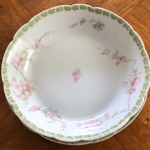 Antique Haviland Limoges France Pattern Schleiger 248m - Set of Four Soup Bowls