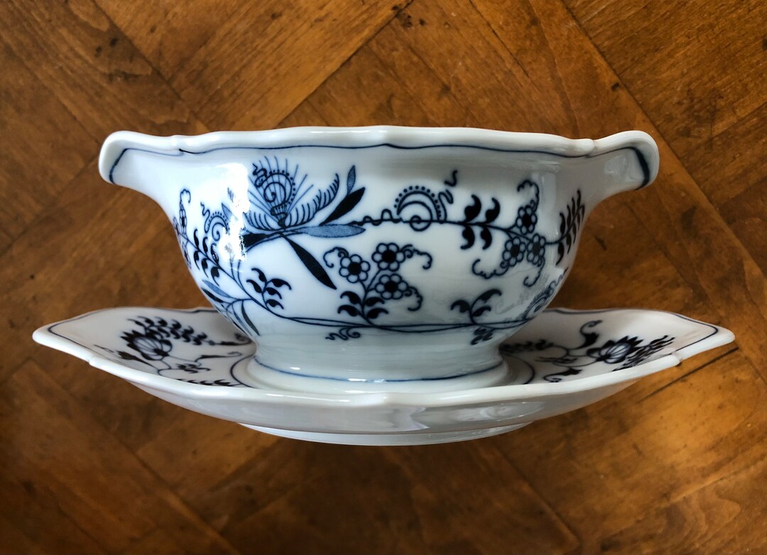 Blue Danube japan Gravy Boat With Attached Underplate Etsy