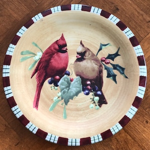 Vintage Lenox “Winter Greetings” - Single Salad Plate (Cardinal), Catherine McClung Design
