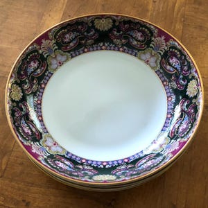 Vintage Muirfield &quot;Royal Paisley&quot; - Set of Four Coupe Soup or Cereal Bowls