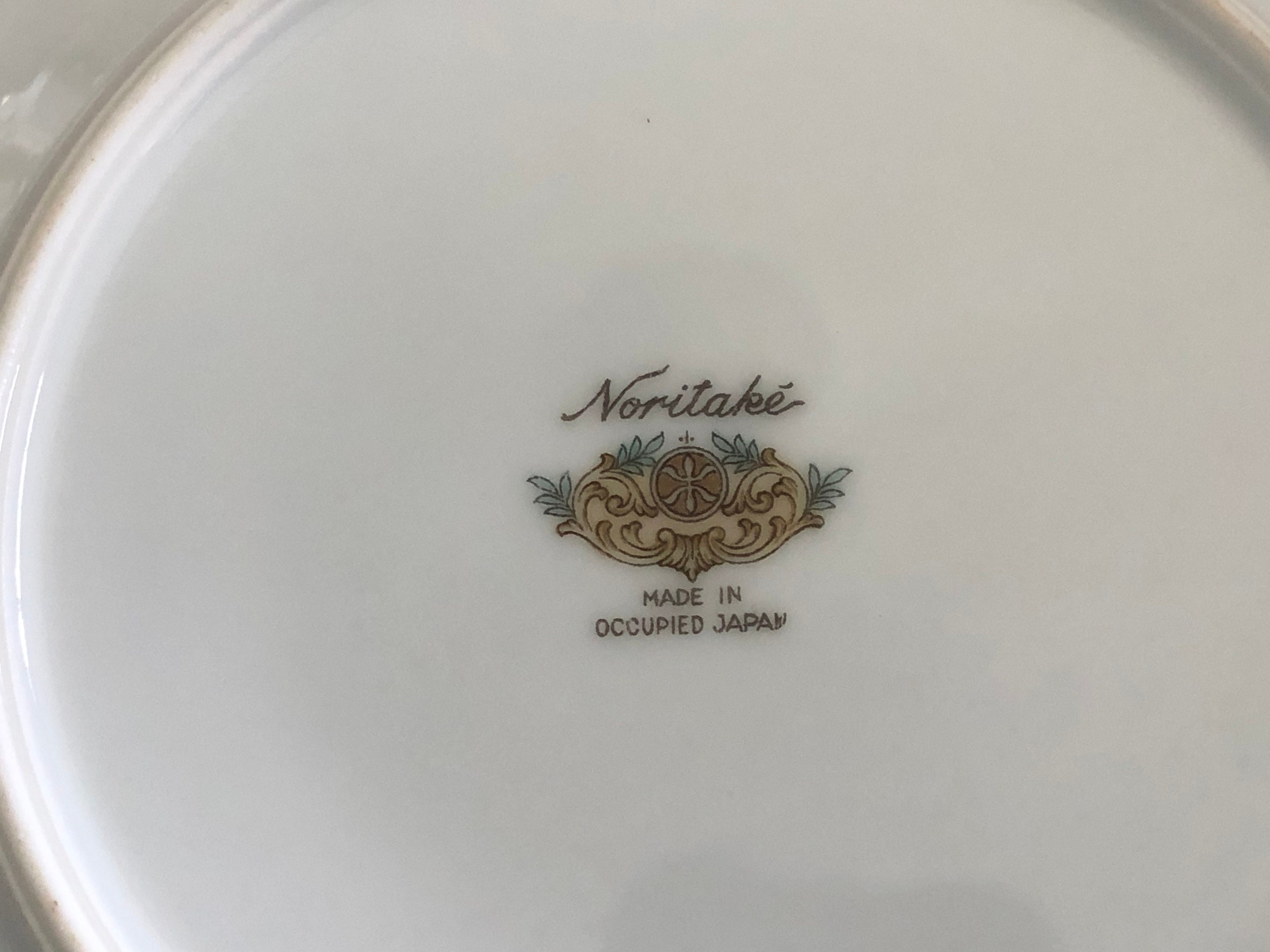 皿　4枚　アンティーク KING CHINA 純喫茶 花とモチーフのカレー皿セット CW214