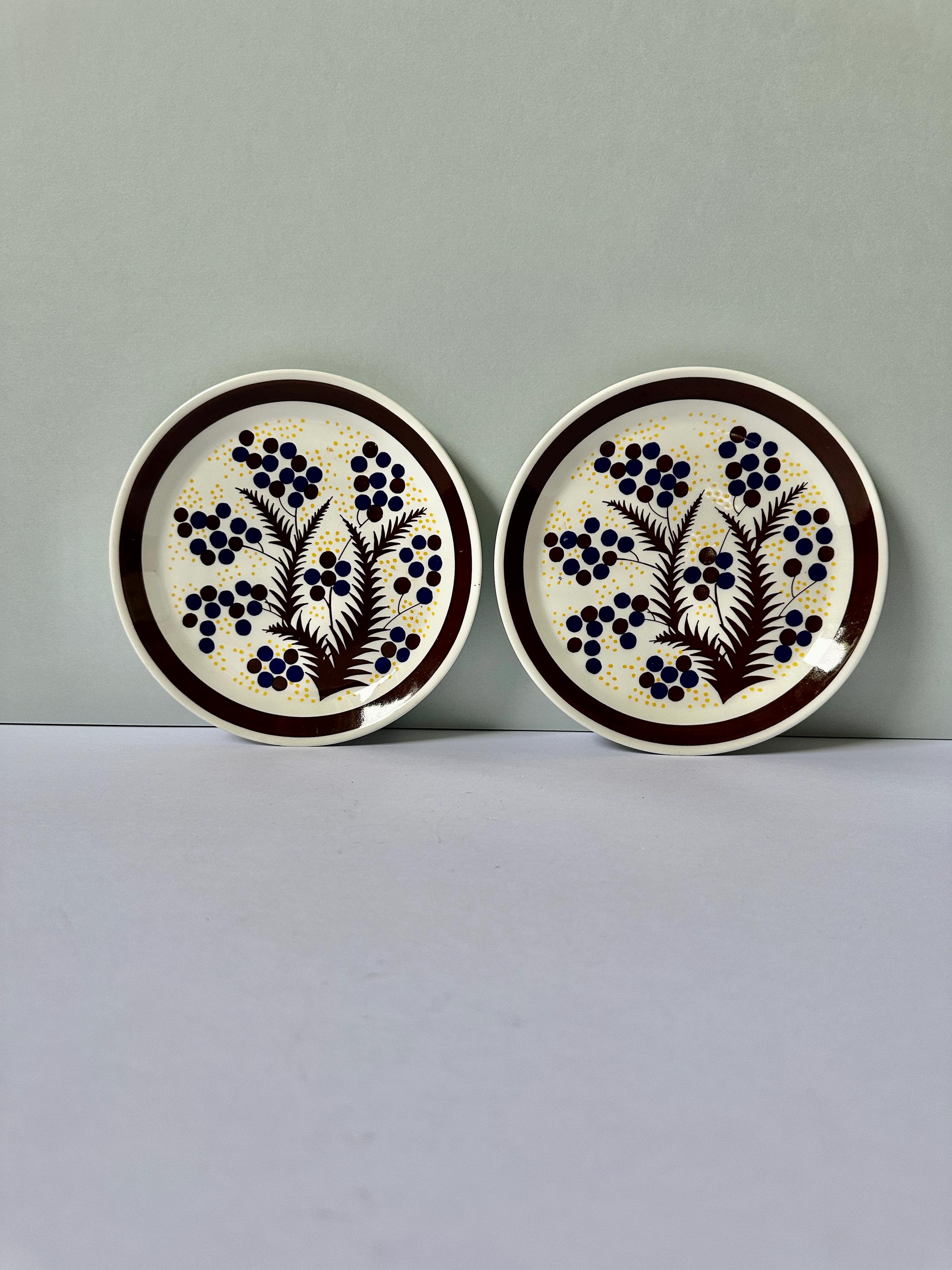ベックリングBöckling Neudenaub ヴィンテージ陶磁器プレート Stavangerflint KREKLING Plates - Inger Waage Floral Design - Mid