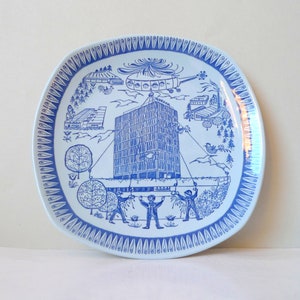 Stavangerflint KüchenDeko Wandbehang - Blauer Wandteller Norweger Haus Dekoration von Kari Nyquist