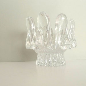 Small Votive Tea Candle Holder - Sunflower Kosta Boda Vintage Scandinavian Goran Warff