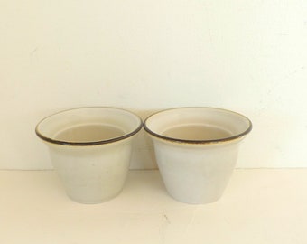 Off white minimalistic Stavangerflint egg cups - Vintage Stavangerflint Egg holders 1970s Norway