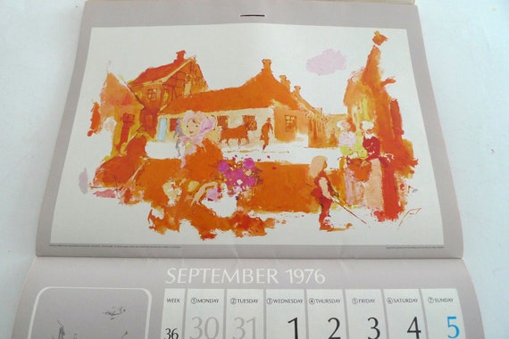 Vintage SAS 1976 Calendar – Otto Nielsen Scandinavian Airlines