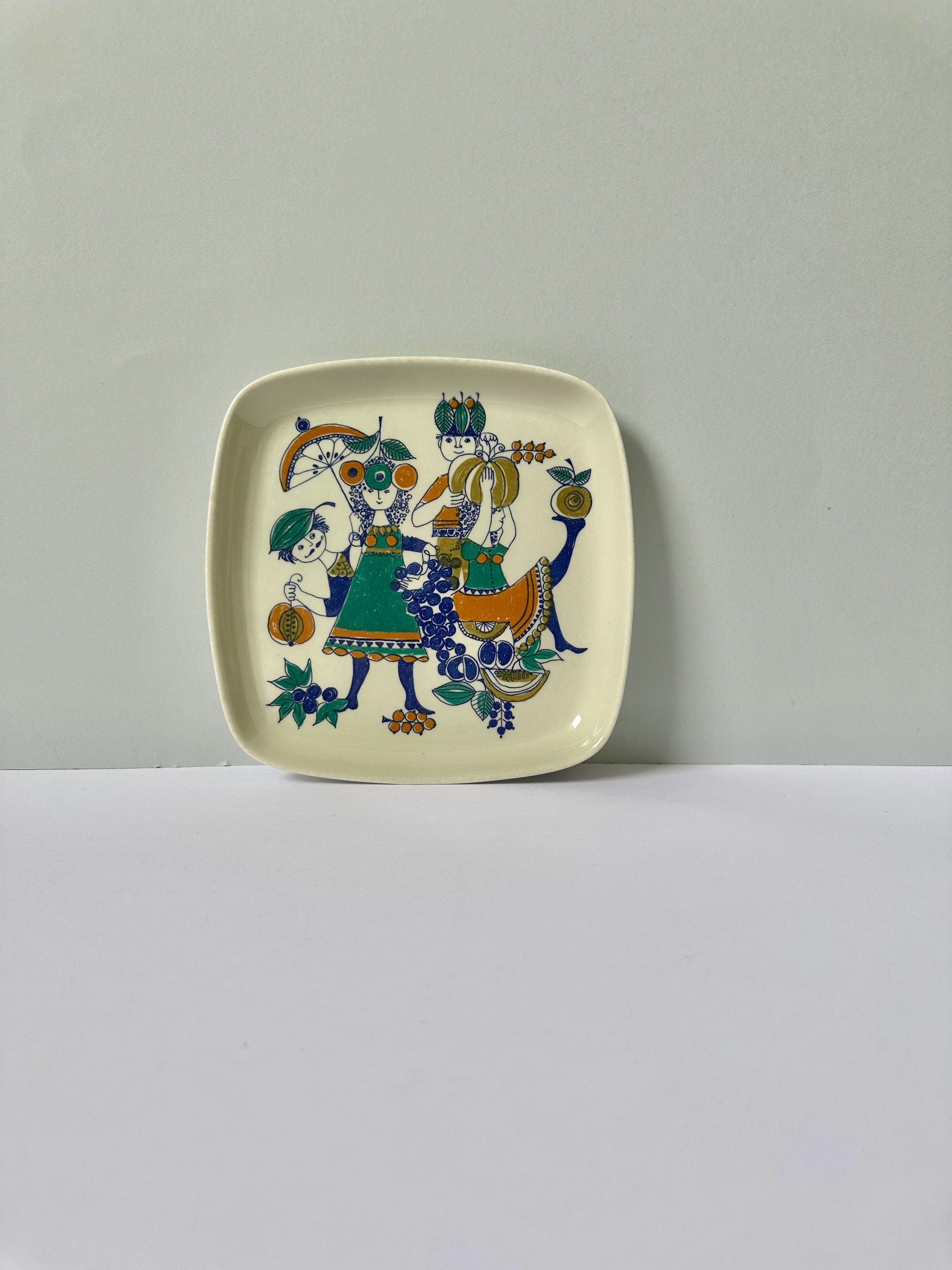 Vintage Figgjo Square Plate - Norwegian Scandinavian Design 1970s