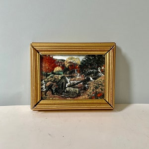 3 for 2! Vintage Framed Artwork Porsgrund Art tile Norway Decorative Tile Framed Hand Painted Porcelain Tile, Nicolai Astrup porcelain tile