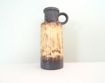 West German Handled Vase - Scheurich 70s Brown 407-20