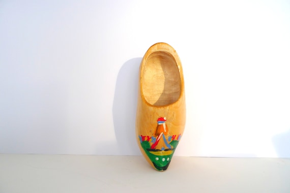 オランダの木靴の壁掛け - 1970 年代のヴィンテージの木靴のお土産