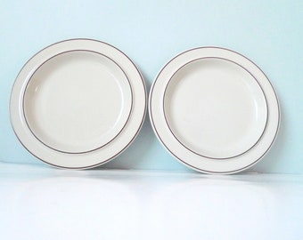 Large plates Arabia Finland FENNICA dinner plates Set of two - Richard Lind 1980s Arabia of Finland