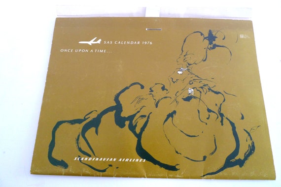 1967年 VANカレンダーポスター Vintage SAS 1976 Calendar – Otto Nielsen Scandinavian Airlines