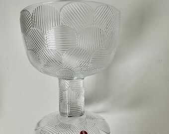 Iittala Miranda Schale Auf Fuß – Glas, Klar, 14,5 Cm, Blatt-Design
