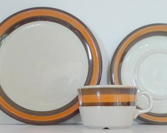 Vintage Trio Rörstrand Schweden Annika Tasse Teller Untertasse Marianne Westman skandinavischen Retro 1970er Jahre
