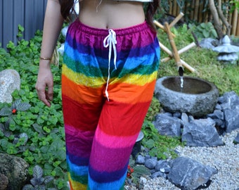 Regenbogen Hose Ali Baba Hose Gemütliche Haremshose Gypsy Hose Aladinhose Yogahose Hippiehose Festivalhose Thaihose 03