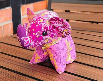 16x16 cm Lucky Elephant Pillow Soft Stuffed Toy Cotton Fabric Oriental Vintage Bed Home Decor Animal Doll Toy Gift (Pink)