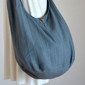 Beige 60s 70s Modern Classic Cotton Bag Hippie Bag Boho Hobo Bag Crossbody Bag Sling Bag Shoulder Bag Messenger Bag Rainbow Bag