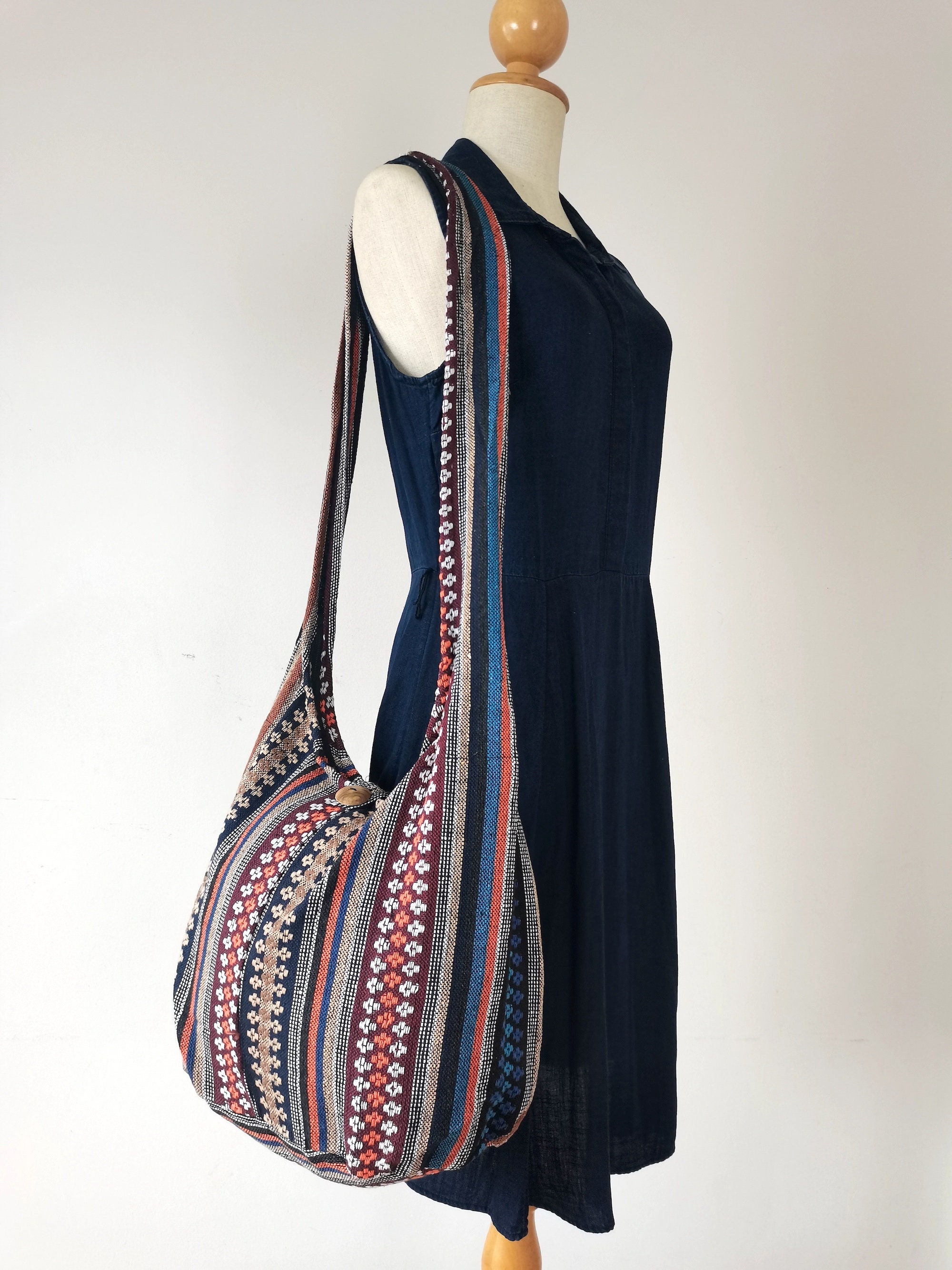 【BOHEMIAN SEOUL】 LONG HAIR STRAP HOBO BAG (2COLORS) BOHEMIAN SEOUL] LONG HAIR STRAP HOBO BAG, MIXED BLACK 正規品