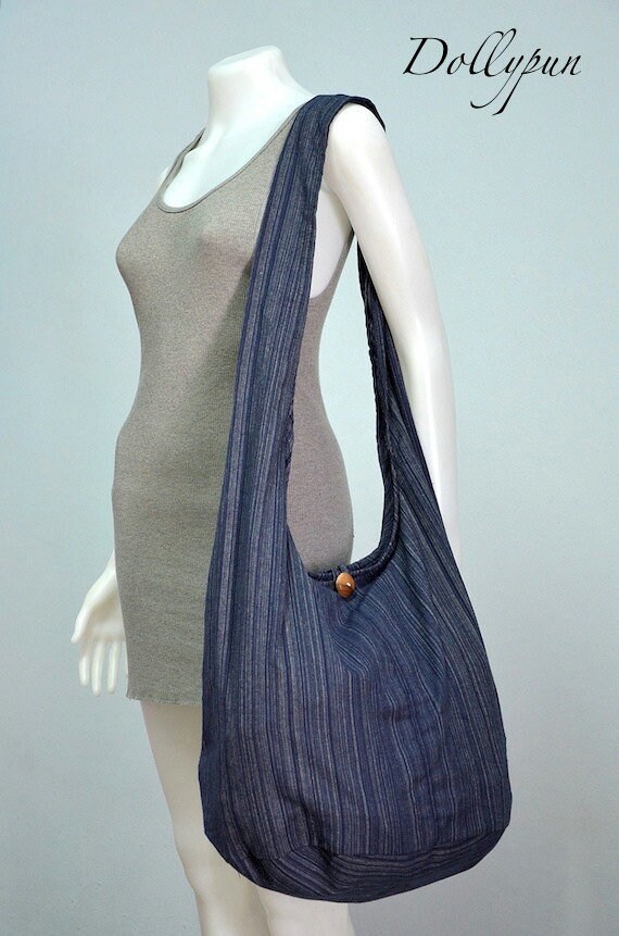 Beige 60s 70s Modern Classic Cotton Bag Hippie Bag Boho Hobo Bag Crossbody Bag Sling Bag Shoulder Bag Messenger Bag Rainbow Bag