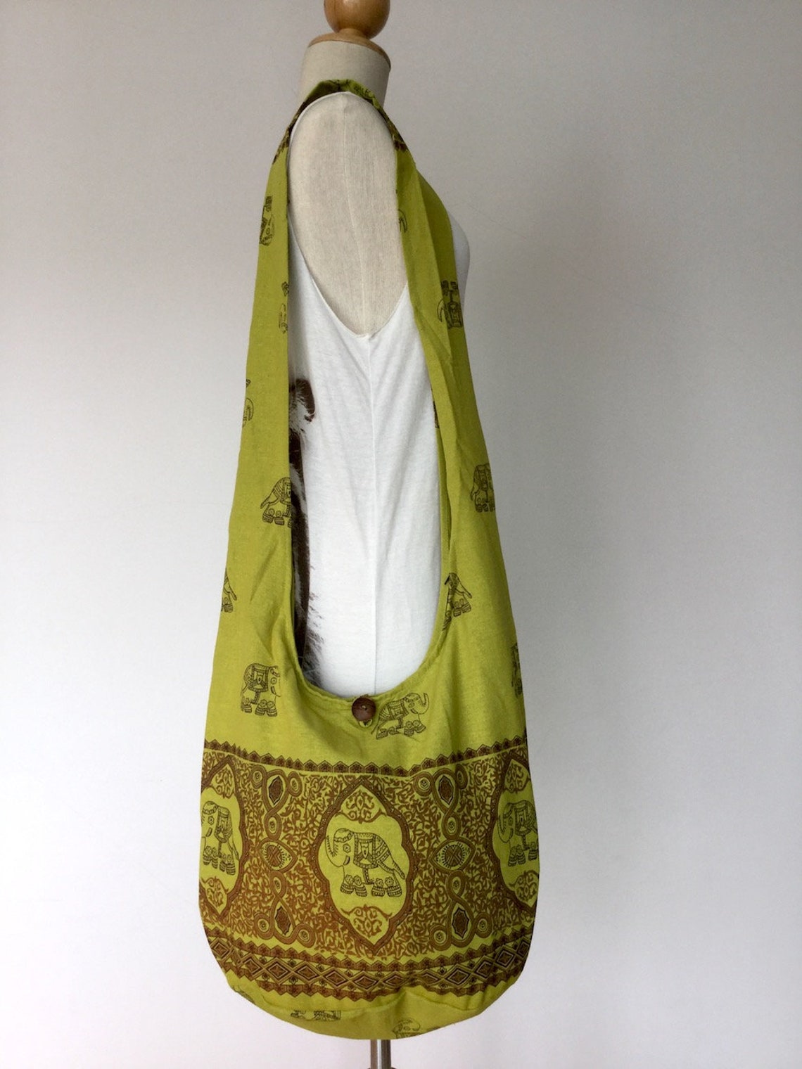 Green Lime Elephant Bag Hippie Hobo Bag Sling Crossbody Bag Etsy