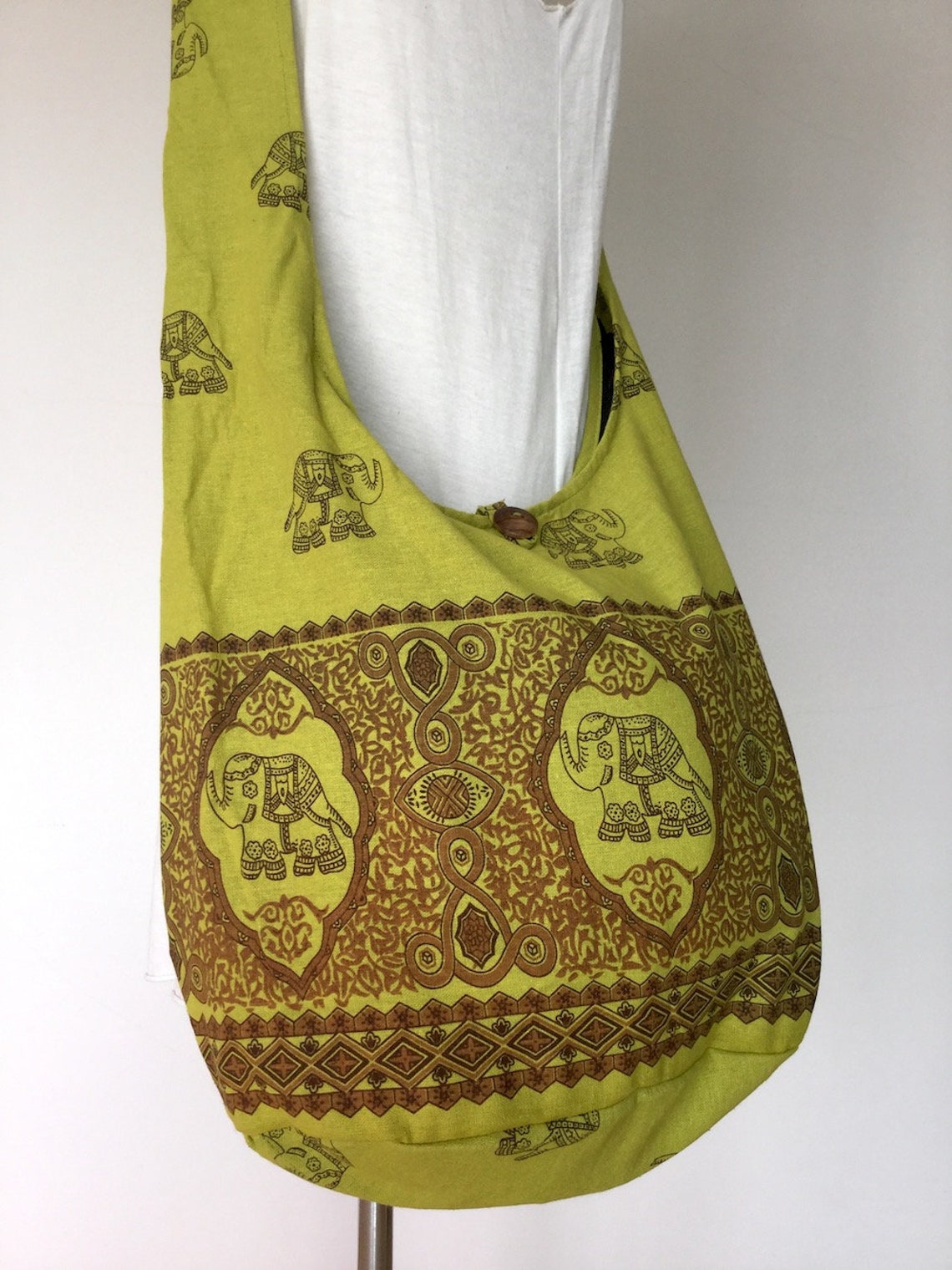 Green Lime Elephant Bag Hippie Hobo Bag Sling Crossbody Bag Etsy