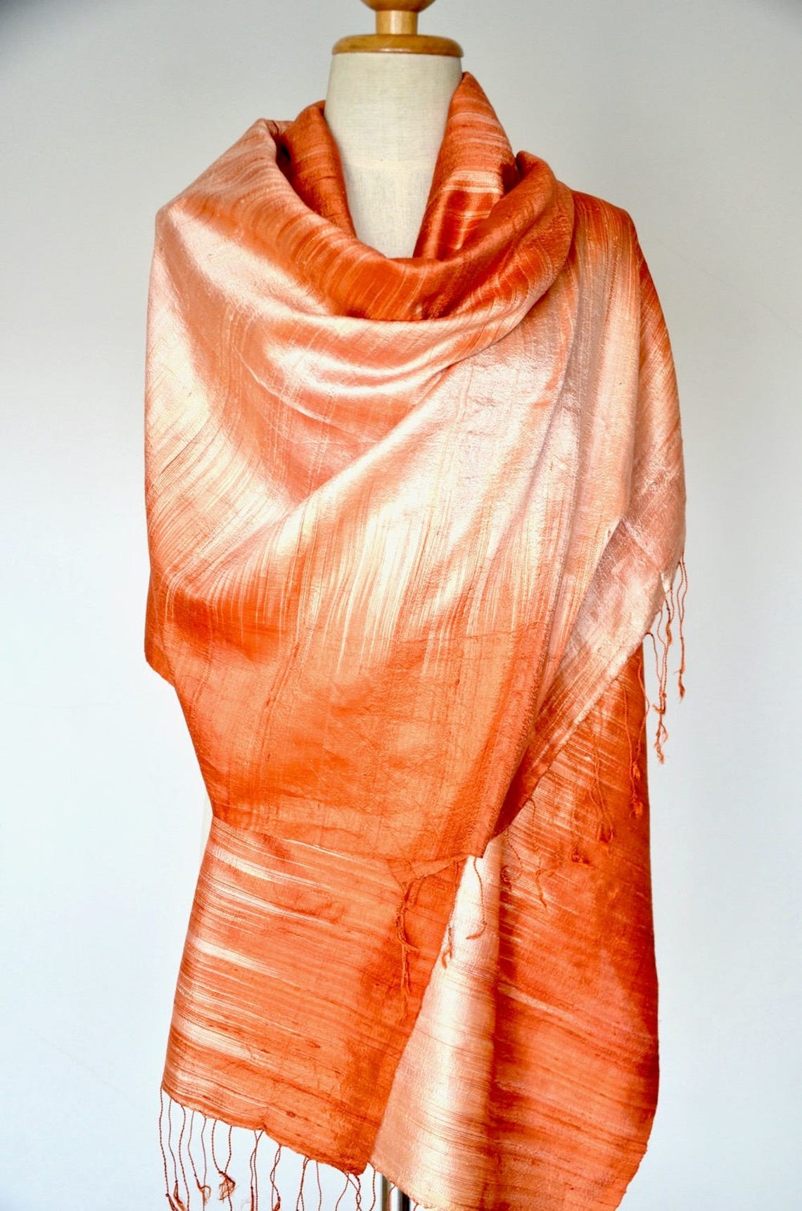 Premium Women Silk Scarf Handwoven Thai Silk Scarf Large Etsy