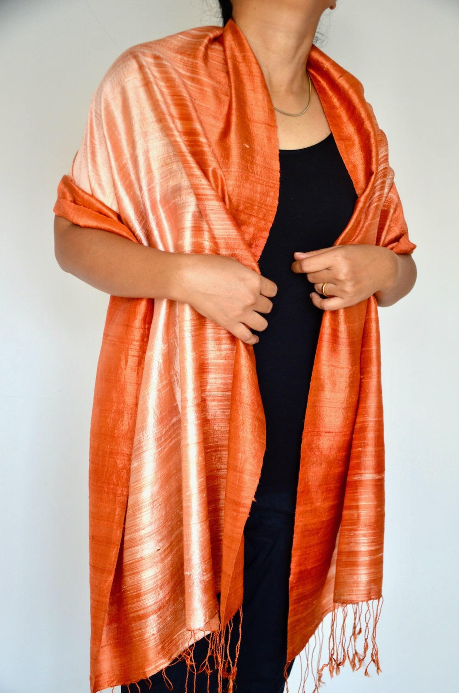 Premium Women Silk Scarf Handwoven Thai Silk Scarf Large Etsy