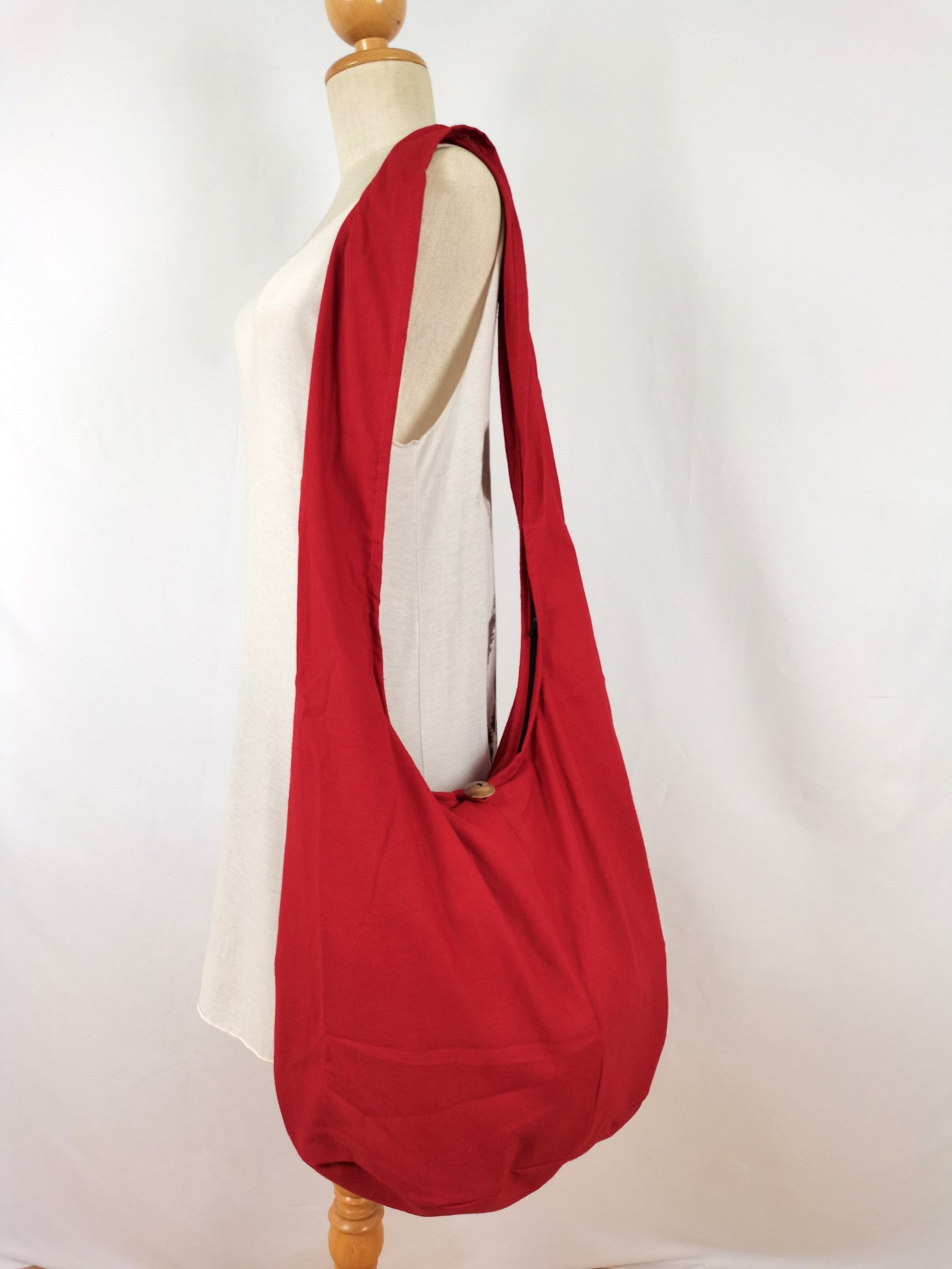 Red Cotton Messenger Bag Shoulder Bag Handbags Hippie Bag Hobo Etsy