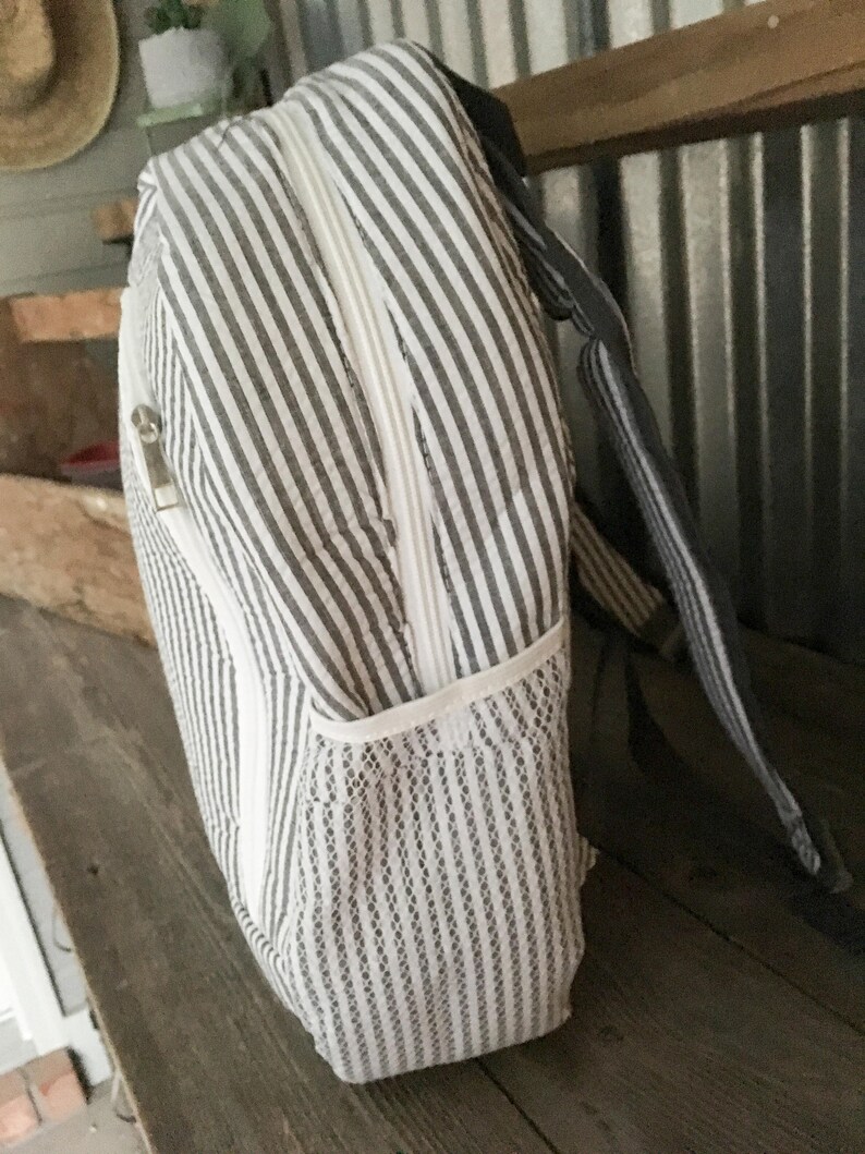 BackpackSeersucker BackpackGRAY Seersucker Child/'s Backpack