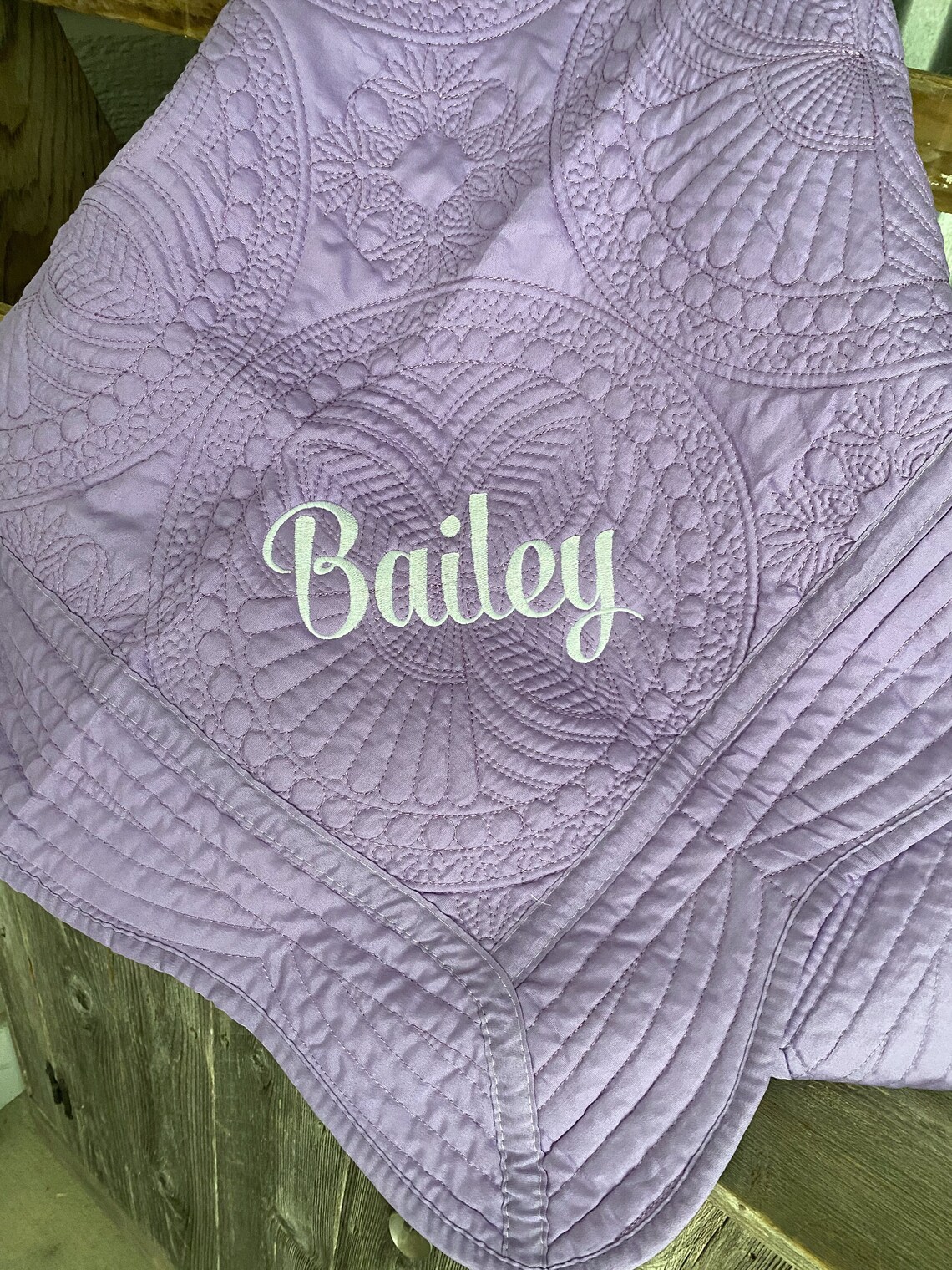 Baby Quilt/Crib Quilt/LAVENDER Matelasse Style Baby Quilt Etsy