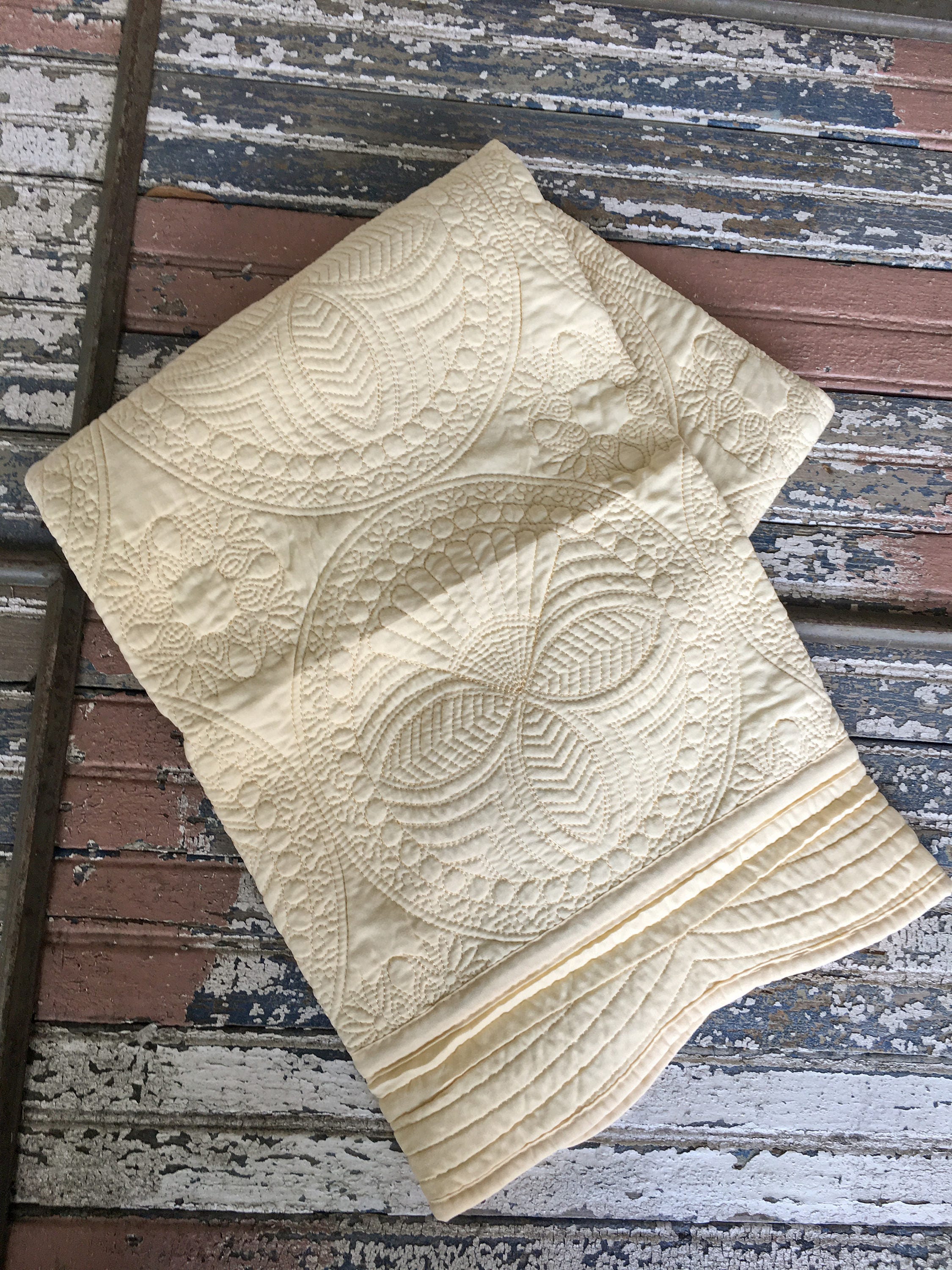 Baby Quilt/crib Quilt/soft YELLOW Matelasse Style Baby Quilt Etsy