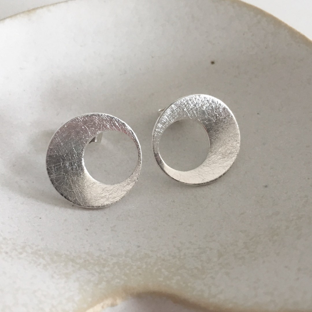 Retro Asymmetric Hole Studs - Etsy Canada