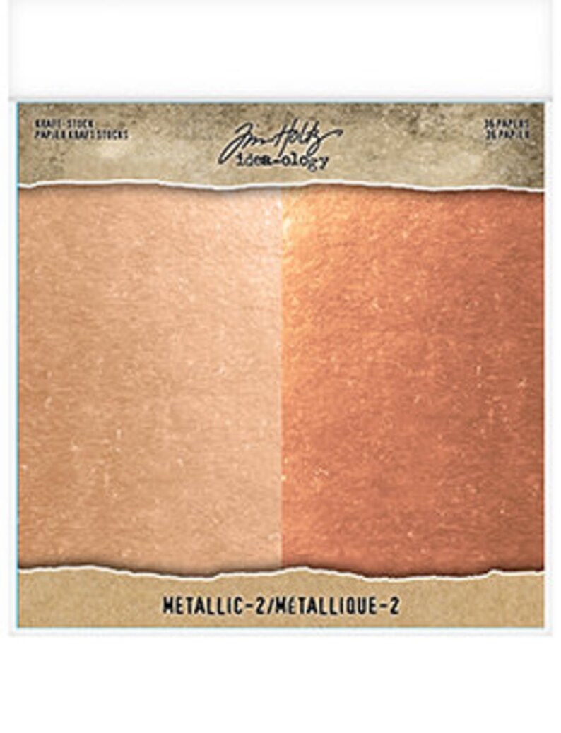 Tim Holtz Idea-ology Metallic 2 Kraft-Stock Copper Rose Gold