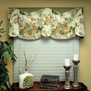 Custom Valance BEV&#39;S BLOUSE Hidden Rod Pocket Valance fits 47&quot;- 66&quot; window, Window topper, Your fabrics, my labor and lining