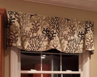 Made to Order Custom PEYTON Hidden Rod Pocket Valance to fit 67"- 86" window, modern window valance, made with your fabrics